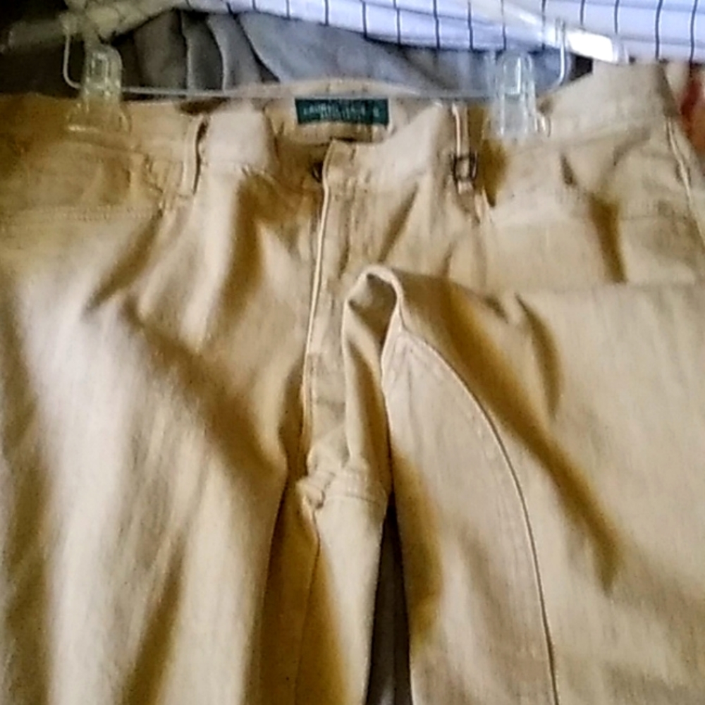 RALPH LAUREN JEANS SIZE14,STRAIGHT LEG JODHPUR, MEDIUM TAN,NEVER WORN